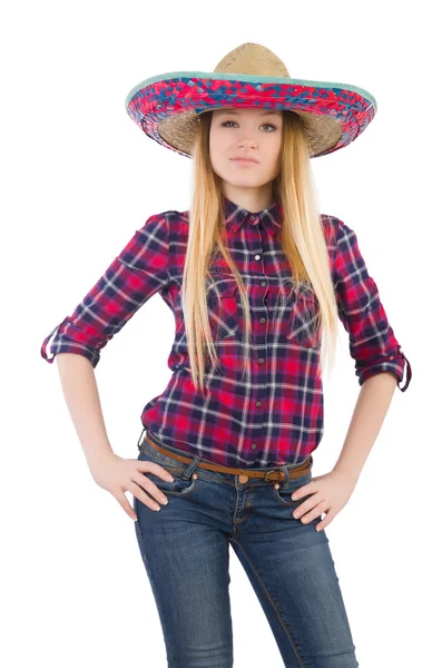 Divertente messicano con sombrero in concetto — Foto Stock