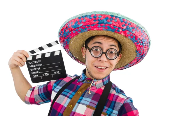 Mexicano engraçado com sombrero em conceito — Fotografia de Stock