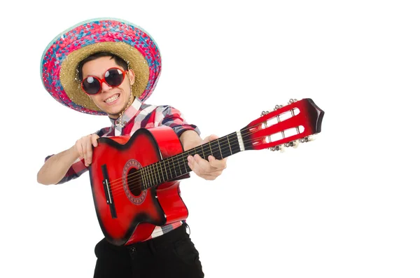 Lustiger Mexikaner mit Sombrero im Konzept — Stockfoto