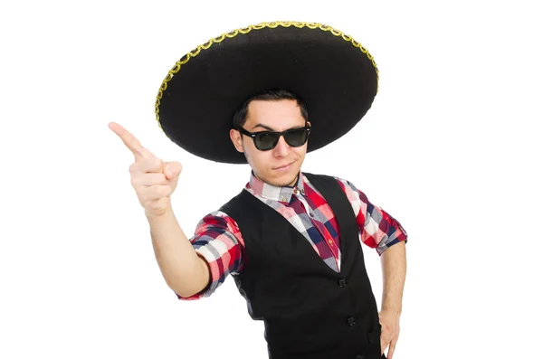 Divertente messicano con sombrero in concetto — Foto Stock