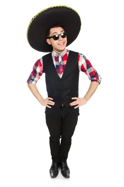 Divertente messicano con sombrero in concetto — Foto Stock