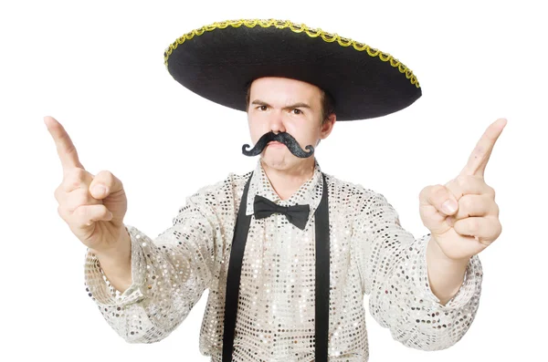 Grappig Mexicaans geïsoleerd op de witte — Stockfoto