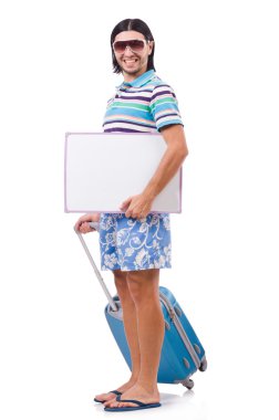 Seyahat konsepti beyazlara izole edildi