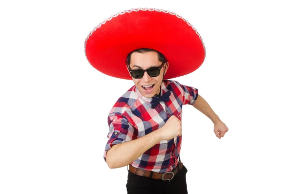 Divertente messicano con sombrero in concetto — Foto Stock