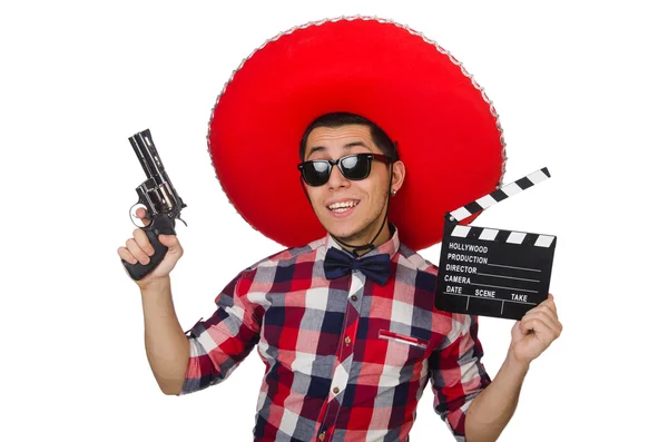 Grappig Mexicaans met sombrero in concept — Stockfoto