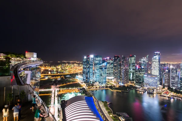 Panorama Singapuru panorama centrum miasta — Zdjęcie stockowe