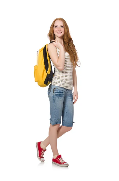 Young student isolated on the white background — Stock Photo, Image