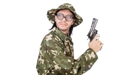 Askeri konseptte komik asker