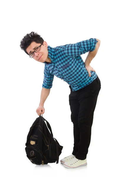 Young student isolated on the white background — Stock Photo, Image