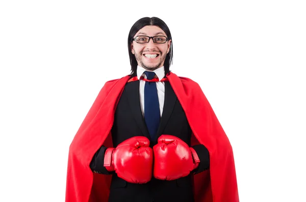 Joven hombre de negocios boxeador — Foto de Stock