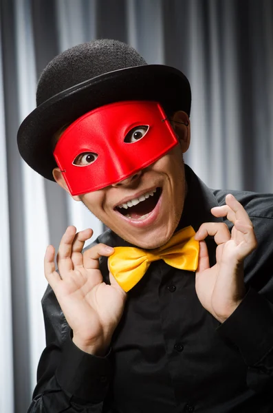 Funny concept with theatrical mask — Stock Photo, Image