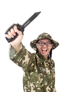 Askeri konseptte komik asker