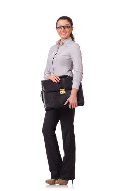 Beyaz tenli genç iş kadını