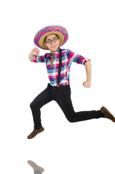 Grappig Mexicaans met sombrero in concept — Stockfoto