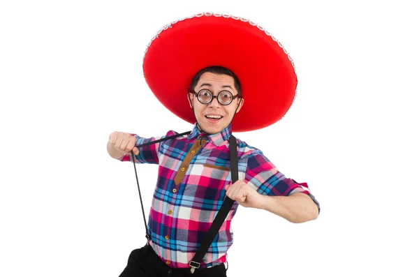 Divertente messicano con sombrero in concetto — Foto Stock