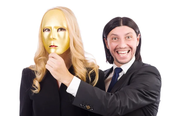 Lustiges Konzept mit Theatermaske — Stockfoto