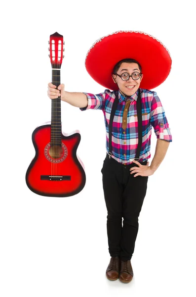 Lustiger Mexikaner mit Sombrero im Konzept — Stockfoto