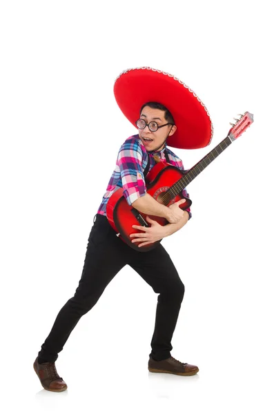 Divertido mexicano con sombrero en concepto —  Fotos de Stock