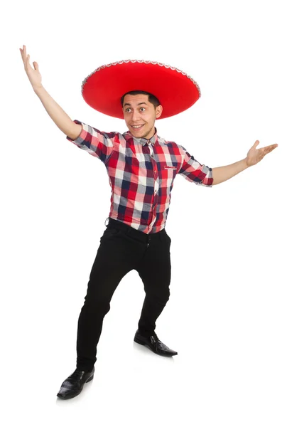 Divertente messicano con sombrero in concetto — Foto Stock