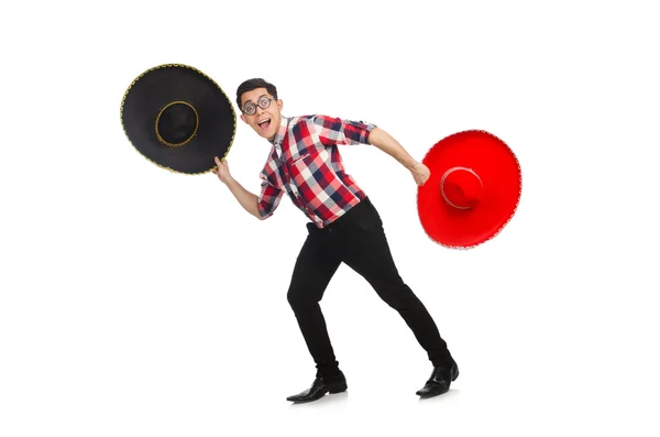 Funny mexican with sombrero in concept — Stock Photo, Image