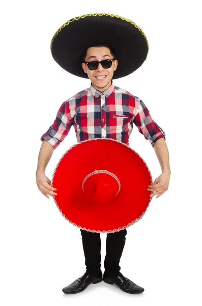 Divertente messicano con sombrero in concetto — Foto Stock