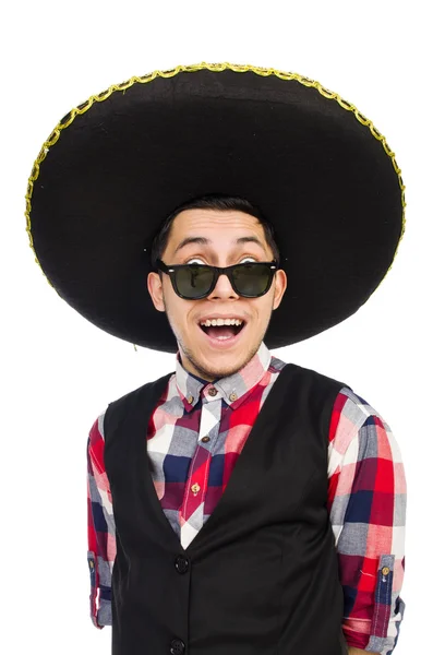 Funny mexican with sombrero in concept — Stock Photo, Image