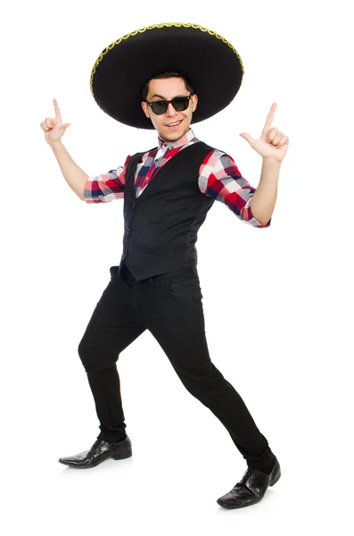 Divertido mexicano con sombrero en concepto — Foto de Stock