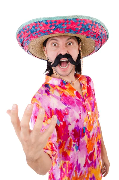 Divertente messicano con cappello sombrero — Foto Stock