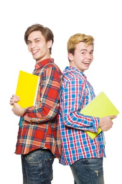 Beyaz tenli genç öğrenci.