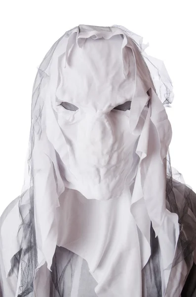 Gruseliges Halloween-Konzept mit Monster auf Weiß — Stockfoto