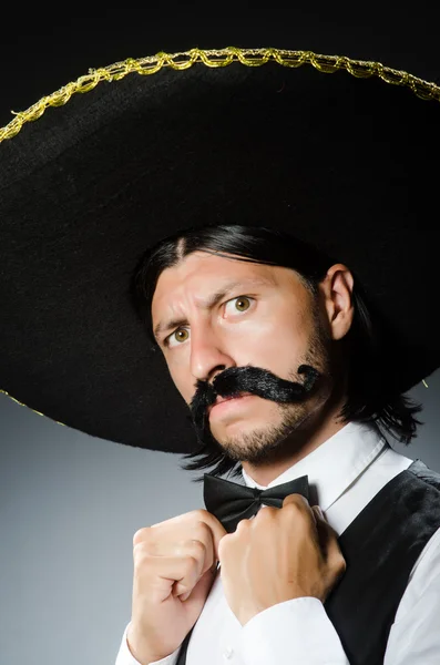 Divertente messicano con sombrero in concetto — Foto Stock