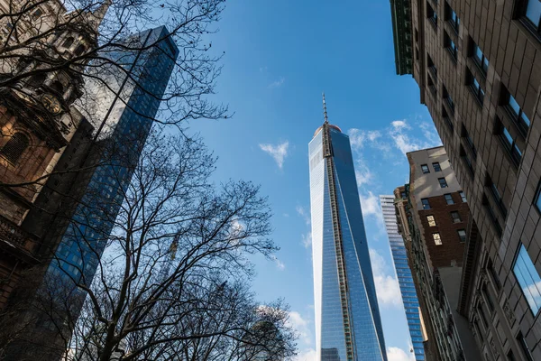 New York skyscrapers on bright day — Stock Photo, Image