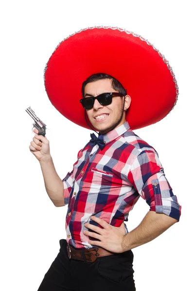 Mexicano engraçado com sombrero em conceito — Fotografia de Stock