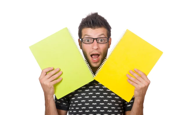 Young student isolated on the white background — Stock Photo, Image