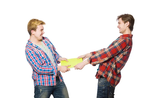 Junge Studentin isoliert auf weiß — Stockfoto