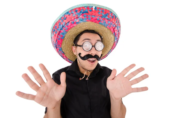 Funny mexican with sombrero in concept — Stock Photo, Image