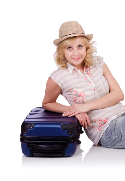 Young woman preparing for vacation — Stock Photo, Image