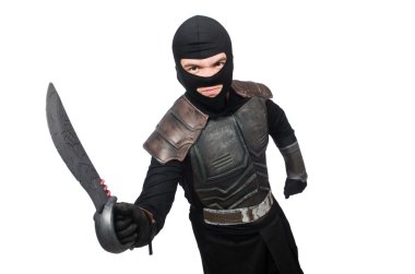 Beyaz bıçaklı ninja.