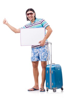 Seyahat konsepti beyazlara izole edildi