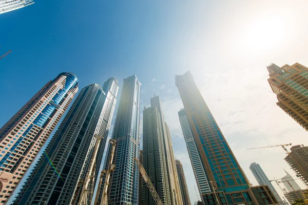 Tall Dubai Marina skyscrapers in UAE — Stock Photo, Image