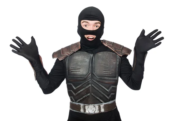 Funny ninja isolated on the white background — Stock Photo, Image