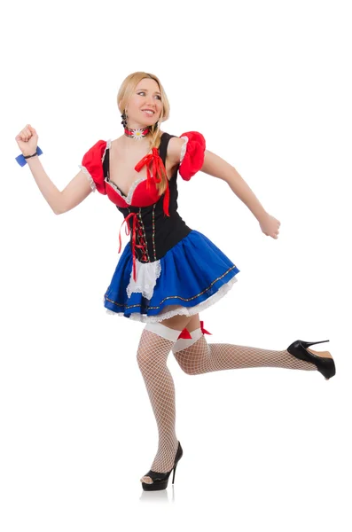 Kobieta kelnerka w koncepcji Oktoberfest — Zdjęcie stockowe