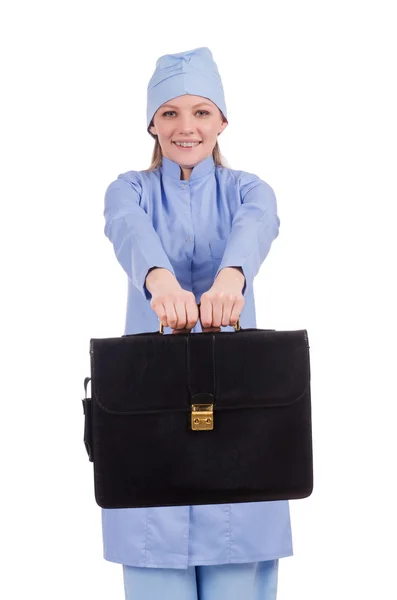 Woman doctor isolated on the white — Stock Photo, Image