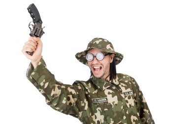 Askeri konseptte komik asker