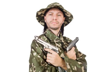 Askeri konseptte komik asker