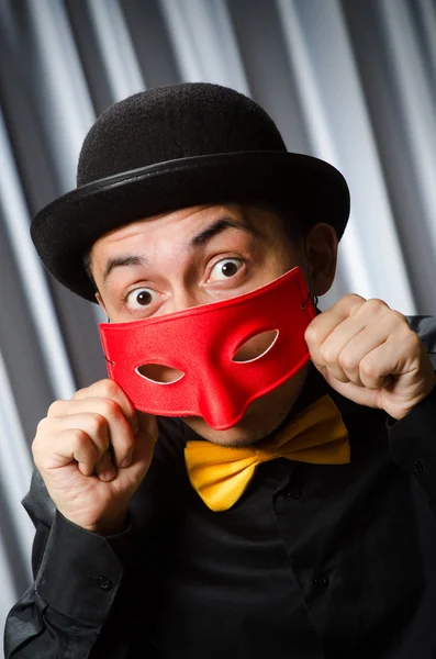 Funny concept with theatrical mask — Stock Photo, Image