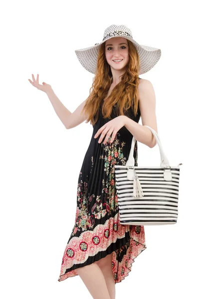 Vrouw met tas in fashion concept — Stockfoto