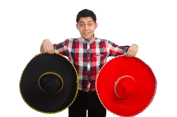 Funny mexican with sombrero in concept — Stock Photo, Image