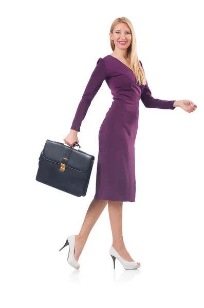 Vrouw zakenvrouw in business concept geïsoleerd op wit — Stockfoto
