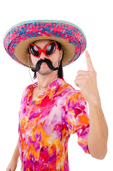 Funny mexican with sombrero hat — Stock Photo, Image